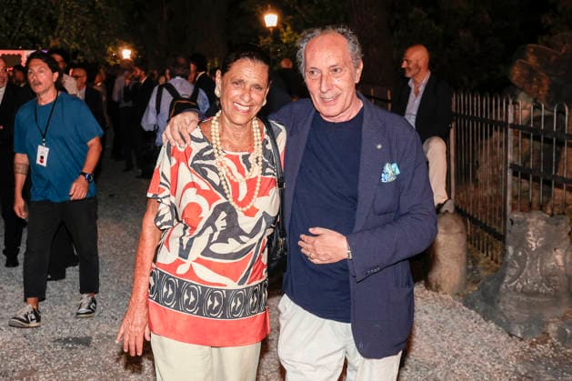 July 8, 2026, Rome, Rome, Italy: Ludina Barzini and Fulvio Abbate during the final evening of the eightieth edition of the Strega Prize literary competition in Piazza del Campidoglio, Rome, 08 07 2026 Rome Italy  - ZUMAa289 20260708_zia_a289_243 Copyright: xRiccardoxDexLucax xAgfx