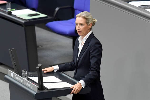 Alice Weidel in der 89. Sitzung des 21. Deutschen Bundestages im Reichstagsgebäude. Berlin, 09.07.2026 *** Alice Weidel at the 89th session of the 21st German Bundestag in the Reichstag building in Berlin, July 9, 2026 Foto:xF.xKernx xFuturexImagex bundestagssitzung89_6803