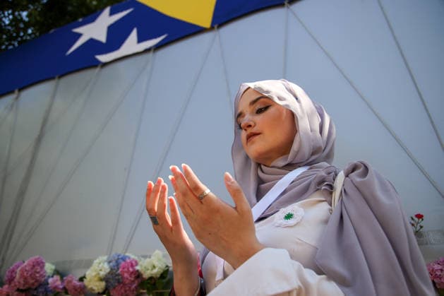 Remains of Srebrenica genocide victims sent off from Visoko VISOKO, BOSNIA AND HERZEGOVINA - JULY 09: The remains of Srebrenica genocide victims, placed in ten coffins, are sent off with tears and prayers from Visoko, near Sarajevo, on Thursday morning, on their final journey to the Potocari Memorial Center, where a collective funeral prayer and burial will be held on July 11, in Visoko, Bosnia and Herzegovina on July 09, 2026. Elman Omic Anadolu Visoko Bosnia and Herzegovina. Editorial use only. Please get in touch for any other usage.  Copyright: x2026xAnadoluxElmanxOmicx