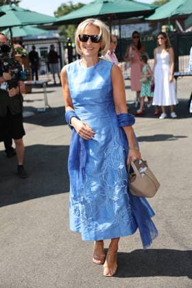 . 09 07 2026. London, United Kingdom. Emily Maitlis arriving on day eleven of the Wimbledon Tennis Championships in London.  xStephenxLockx xi-Imagesx IIM-26895-0005