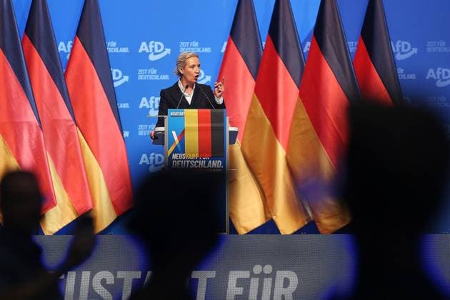 Erfurt, Thüringen, Deutschland, 04.07.2026: Messe: AfD-Bundesparteitag: Alice Weidel *** Erfurt, Thuringia, Germany, July 4, 2026, AfD National Party Convention, Alice Weidel Copyright: xdtsxNachrichtenagenturx dts_126363