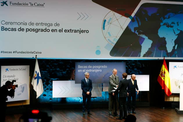 King Felipe presides over the award ceremony for the 44th edition of the La Caixa Foundation’s postgraduate scholarships abroad. King Felipe VI and Isidro Fainé during the award ceremony for the 44th edition of the La Caixa Foundation’s postgraduate scholarships abroad, July 9, 2026, in Madrid, Spain CELEBRITIES LA CAIXA FOUNDATION SCHOLARSHIPS Antonio Gutié Madrid Madrid, Spain Copyright: xAntonioxGutià rrezx 7655508
