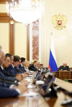 Russia Mishustin Government 9202556 09.07.2026 Russian Prime Minister Mikhail Mishustin chairs a meeting with members of the government in Moscow, Russia. Dmitry Astakhov Sputnik Moscow Russia  Copyright: xDmitryxAstakhovx