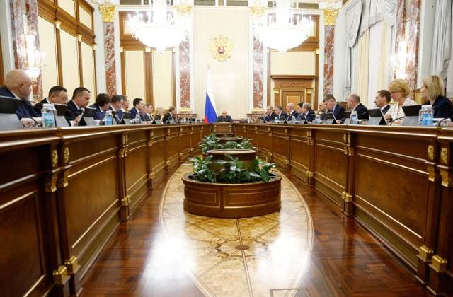 Russia Mishustin Government 9202558 09.07.2026 Russian Prime Minister Mikhail Mishustin chairs a meeting with members of the government in Moscow, Russia. Dmitry Astakhov Sputnik Moscow Russia  Copyright: xDmitryxAstakhovx