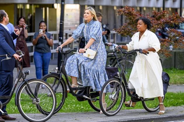 Amsterdam, The Netherlands, 2026-07-09 13:26:37 AMSTERDAM, 09-07-2026, Zuidoost district. Queen Maxima, together with the Minister of Social Affairs and Employment, Hans Vijlbrief, visits the Zuidoost district in Amsterdam as part of the Debt-Free Neighbourhood approach. The purpose of the working visit is to share knowledge regarding area-based working, scaling up successful initiatives, and cooperation with the Foundation for Financial Health in the Netherlands (SFGN). PHOTO: NLBeeld Patrick van Emst Credit: NL Beeld Patrick van Emst  Copyright: xx x