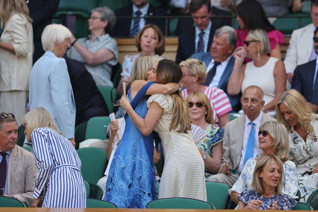 . 09 07 2026. London, United Kingdom. Lily James in the Royal Box on day eleven of the Wimbledon Tennis Championships in London.  xStephenxLockx xi-Imagesx IIM-26895-0023