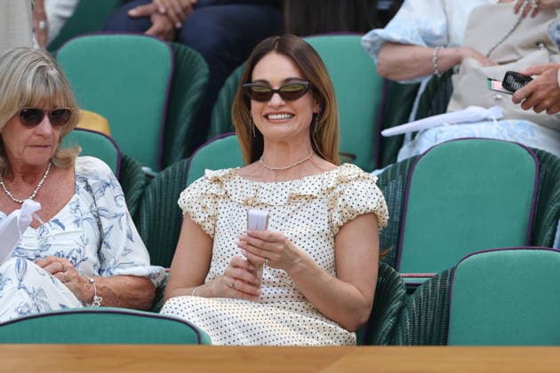 . 09 07 2026. London, United Kingdom. Lily James in the Royal Box on day eleven of the Wimbledon Tennis Championships in London.  xStephenxLockx xi-Imagesx IIM-26895-0028
