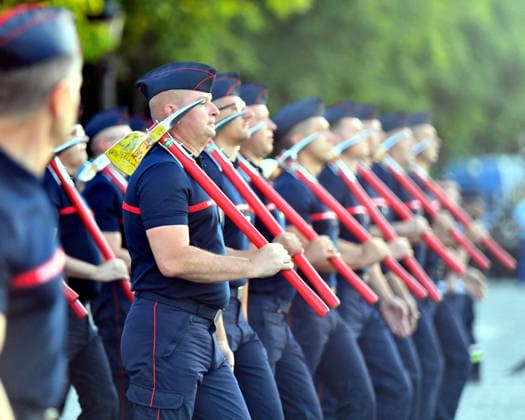 14 July Parade Rehearsal on Champs-Elysees - Paris Rehearsal on the Champs-Elysées of the troops participating in the parade of July 14, the national holiday and last July 14 of President Macron Paris 09 July 2026 Photo by Karim Aït Adjedjou ABACAPRESS.COM Paris Ile-de-France France  Copyright: xAitxAdjedjouxKarim ABACAx