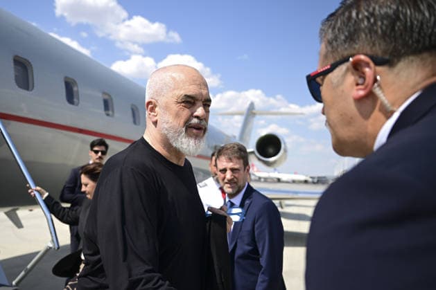 NATO Ankara Summit ANKARA, TURKIYE - JULY 9: Albania Prime Minister Edi Rama departs from Esenboga Airport following the 36th NATO Heads of State and Government Summit in Ankara, Turkiye, on July 9, 2026. Mehmet Futsi Anadolu Ankara Turkey. Editorial use only. Please get in touch for any other usage.  Copyright: x2026xAnadoluxMehmetxFutsix