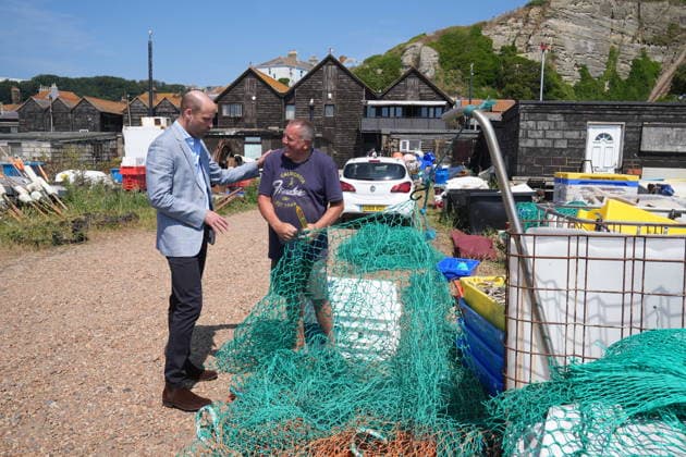 The Prince of Wales (left) talking to fisherman Steve Gurka in the Old Town, dur The Prince of Wales (left) talking to fisherman Steve Gurka in the Old Town, during his visit to Hastings, East Sussex, to highlight the town s fishing community and the vital work of local youth-led and community-driven organisations. Picture date: Thursday July 9, 2026., Credit:Avalon.red PA ROTA - B68 Avalon UK, Hastings  Copyright: xAvalon.redx xPAxROTAx-xB68x xAvalonx 1115489559