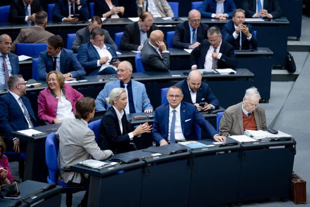 Bundestag, Bundestagsfraktion, AfD Reichstagsgebäude, Bundestag, Sitzungswoche, Bundestagsfraktion, AfD Berlin Berlin GER *** Bundestag, Bundestag parliamentary group, AfD Reichstag Building, Bundestag, session week, Bundestag parliamentary group, AfD Berlin Berlin GER