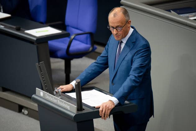 Bundestag, Friedrich Merz, Bundeskanzler, CDU Reichstagsgebäude, Bundestag, Sitzungswoche, Friedrich Merz, Bundeskanzler, CDU Berlin Berlin GER *** Bundestag, Friedrich Merz, Federal Chancellor, CDU Reichstag Building, Bundestag, session week, Friedrich Merz, Federal Chancellor, CDU Berlin, Berlin, GER