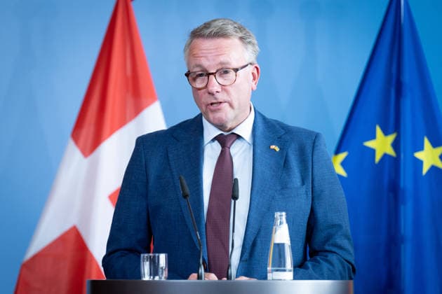 Bundesinnenminister, Alexander Dobrindt, Integrationsminister, Morten Bødskov Berlin, Bundesministerium des Innern, Bundesinnenminister, Alexander Dobrindt, Integrationsminister, Dänemark, Morten Bødskov Berlin Berlin GER *** Federal Minister of the Interior, Alexander Dobrindt; Minister of Integration, Morten Bødskov; Berlin; Federal Ministry of the Interior; Federal Minister of the Interior, Alexander Dobrindt; Minister of Integration, Denmark, Morten Bødskov; Berlin; Berlin, GER