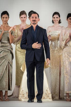 PFW HC Rami Al Ali Catwalk NB A model walks the runway during the Rami Al Ali Haute Couture Fall Winter 2026 2027 show as part of Paris Fashion Week on July 09, 2026 in Paris, France. Photo by Nasser Berzane ABACAPRESS.COM Paris France  Copyright: xBerzanexNasser ABACAx