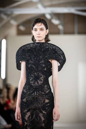PFW HC Rami Al Ali Catwalk NB A model walks the runway during the Rami Al Ali Haute Couture Fall Winter 2026 2027 show as part of Paris Fashion Week on July 09, 2026 in Paris, France. Photo by Nasser Berzane ABACAPRESS.COM Paris France  Copyright: xBerzanexNasser ABACAx