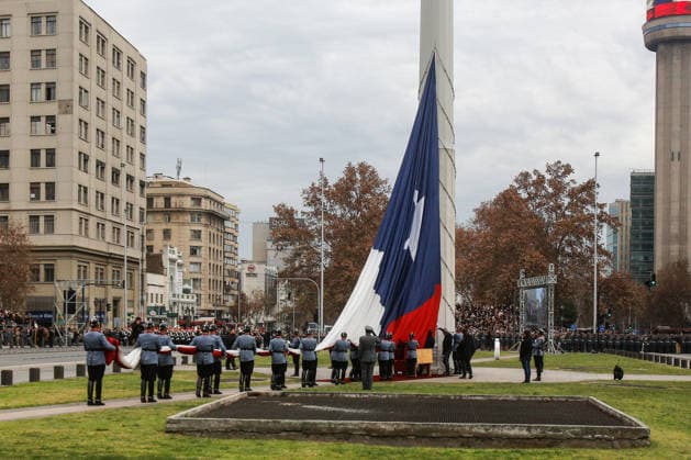 Santiago, July 9, 2026 President José Antonio Kast participates in the 2026 Oath to the Flag ceremony at the Plaza de la Ciudadanía Diego Martin Aton Chile, Aton 1171080 jpeg  Copyright: DIEGOxMARTIN ATONxCHILE