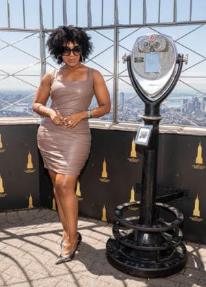 July 8, 2026, New York, New York, USA: JESSICA FRANCES DUKES visits the Empire State Building in New York to celebrate the Premiere of The Westies on MGM. 8 July 2026 New York USA - ZUMAa265 20260708_zep_a265_084 Copyright: xEricxAcquayex