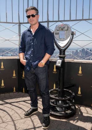 July 8, 2026, New York, New York, USA: HAMISH ALLAN HEADLEY visits the Empire State Building in New York to celebrate the Premiere of The Westies on MGM. 8 July 2026 New York USA - ZUMAa265 20260708_zep_a265_095 Copyright: xEricxAcquayex