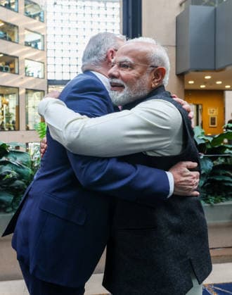 RECORD DATE NOT STATED PM Modi shares warm embrace with Australian PM Anthony Albanese in Melbourne Melbourne Australia , Jul 09 (ANI): Prime Minister Narendra Modi shares a warm embrace with Australian Prime Minister Anthony Albanese on the sidelines of the India-Australia CEO Forum, in Melbourne on Thursday. (Narendra Modi Photo Gallery ANI Photo) Narendra Modi Photo Gallery ANI Australia Copyright: xANIx ANI_20260709017