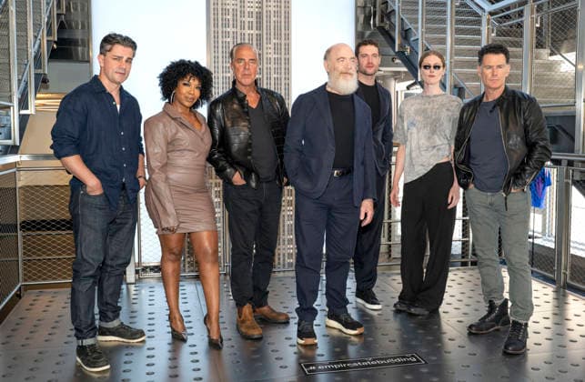 July 8, 2026, New York, Ny, United States: Hamish Allan-Headley, Jessica Frances Dukes, Titus Welliver, J.K. Simmons, Tom Brittney, Hilary McCormack, Vincent Walsh visit Empire State Building ahead of the Series Premiere of MGM+Ã¢â‚¬â ¢s The Westies . Held at Empire State Building in New York. Zuma Press July 8, 2026. New York United States - ZUMAp281 20260708_zea_p281_049 Copyright: xPhotoxImagexPressx