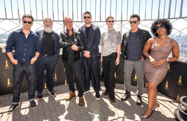 July 8, 2026, New York, Ny, United States: Hamish Allan-Headley, J.K. Simmons, Titus Welliver, Tom Brittney, Hilary McCormack, Vincent Walsh, Jessica Frances Dukes visit Empire State Building ahead of the Series Premiere of MGM+Ã¢â‚¬â ¢s The Westies . Held at Empire State Building in New York. Zuma Press July 8, 2026. New York United States - ZUMAp281 20260708_zea_p281_065 Copyright: xPhotoxImagexPressx