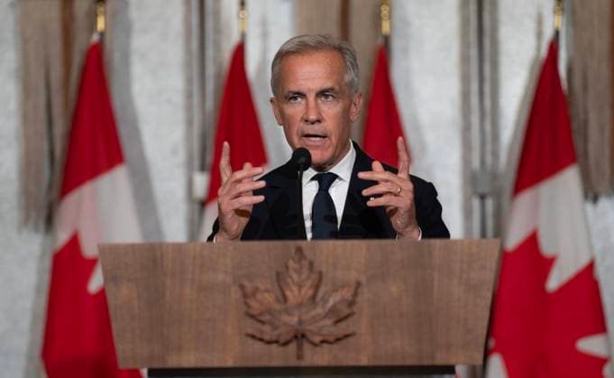 July 9, 2026, Jeddah, Saudi Arabia: Prime Minister Mark Carney speaks during a media availability in Jeddah, Saudi Arabia, Thursday, July 9, 2026. Jeddah Saudi Arabia  - ZUMAc35_ 20260709_zaf_c35_024 Copyright: xAdrianxWyldx