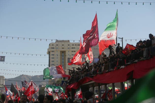 Farewell ceremony held for the late Iranian leader Khamenei in the Iranian city of Mashhad MASHHAD, IRAN - JULY 9: (RESTRICTIONS: No Access Israel Media Persian Language TV Stations Outside Iran Strictly No Access BBC Persian VOA Persian Manoto TV Iran International TV) Thousands of people, holding flags and posters, gather to participate in the funeral ceremony for the late Iranian Supreme Leader Ali Khamenei, who was killed in a joint U.S.-Israeli airstrike, in Mashhad, Iran on July 9, 2026 Hassan Ghaedi Anadolu Mashhad Iran. Editorial use only. Please get in touch for any other usage.  Copyright: x2026xAnadoluxHassanxGhaedix