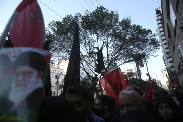 Farewell ceremony held for the late Iranian leader Khamenei in the Iranian city of Mashhad MASHHAD, IRAN - JULY 9: (RESTRICTIONS: No Access Israel Media Persian Language TV Stations Outside Iran Strictly No Access BBC Persian VOA Persian Manoto TV Iran International TV) Thousands of people, holding flags and posters, gather to participate in the funeral ceremony for the late Iranian Supreme Leader Ali Khamenei, who was killed in a joint U.S.-Israeli airstrike, in Mashhad, Iran on July 9, 2026 Hassan Ghaedi Anadolu Mashhad Iran. Editorial use only. Please get in touch for any other usage.  Copyright: x2026xAnadoluxHassanxGhaedix