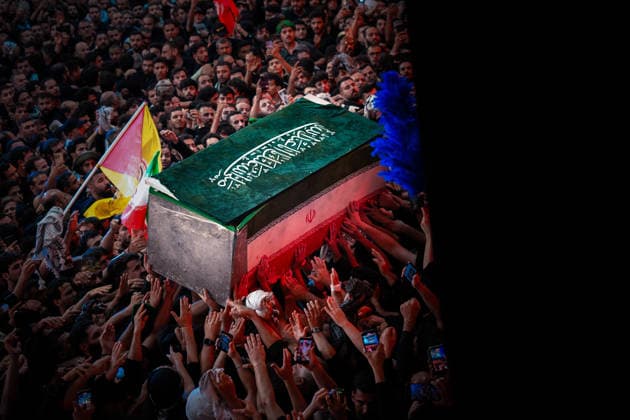 July 9, 2026, Karbala, Iraq: Mourners carry the coffin of Iran s late supreme leader Ayatollah Ali Khamenei as they take part in the funeral procession at the Imam Hussein Shrine in Karbala early on July 9, 2026. Iranians were preparing on July 9 to bury their slain leader Ali Khamenei in his hometown of Mashhad in northeast Iran, as new US strikes threatened to trigger a fresh escalation in the Middle East war. The late leader s burial follows a multi-day funeral ceremony that attracted millions of mourners across various cities in both Iran and Iraq. Karbala Iraq - ZUMAi98_ 20260709_zih_i98_081 Copyright: xIranianxSupremexLeader SxOfficex