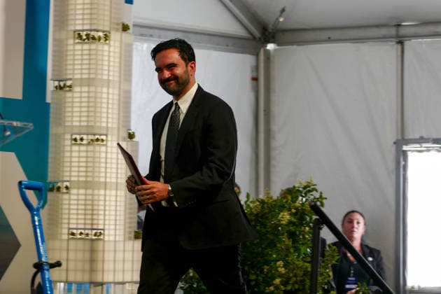 New York, NY- July 9: Mayor Zohran Mamdani Speaks Breaks Ground at American Express (Amex) Ceremony for a New Corporate Headquarters at 2 World Trade Center on July 9 2026 Credit: Camara Porter USA - ZUMAa123 20260709_zaa_a123_183 Copyright: xAdMediax