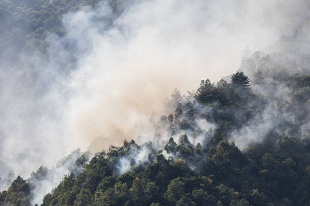 Wildfires rage for 10th day in northern Italy CRAVAGLIANA, ITALY - JULY 9: A wildfire burns through the mountains of Val Mastallone and Alta Valsesia, near Cravagliana, Piedmont, Italy on July 9, 2026. The blaze has been raging for ten days, destroying hundreds of hectares of land in the last 24 hours alone. Despite the deployment of Canadair firefighting aircraft, the fire remains out of control, fueled by strong winds, a prolonged lack of rainfall, and recent extremely high temperatures. Andrea Carrubba Anadolu Piedmont Italy. Editorial use only. Please get in touch for any other usage.  Copyright: x2026xAnadoluxAndreaxCarrubbax