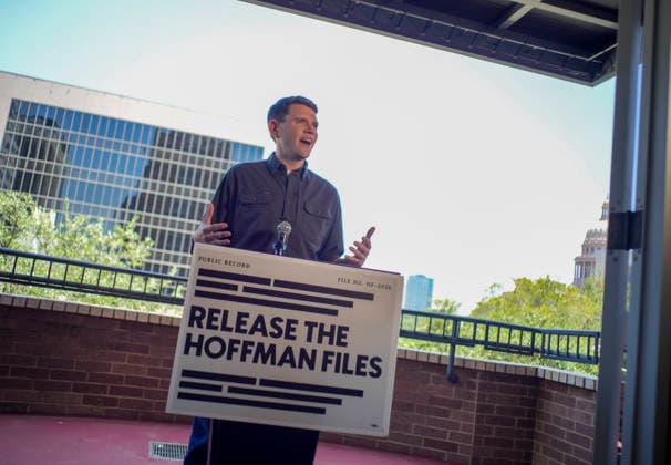July 9, 2026, Austin, Tx, United States: U.S. Senate candidate JAMES TALARICO holds a press conference across from opponent Republican Texas Attorney General Ken Paxton s office in downtown Austin on July 9, 2026. Democrat Talarico criticized AG Paxton s handling of a Waco child predator case that landed the guilty perpetrator less than 30 days in jail. Austin United States  - ZUMAd150 20260709_znp_d150_008 Copyright: xBobxDaemmrichx