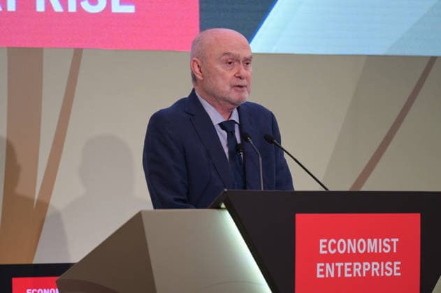 Second day of the 30th Annual Economist Government Roundtable in Athens Feridun SinirlioÄülu, secretary general of the OSCE (Organisation for Security and Co-operation in Europe), speaks during the second day of the 30th Annual Economist Government Roundtable at the Grand Resort Lagonissi in Athens, Greece, on July 9, 2026. Athens Greece Copyright: xNicolasxKoutsokostasxNicolasxKoutsokostasx DSC_202607090144