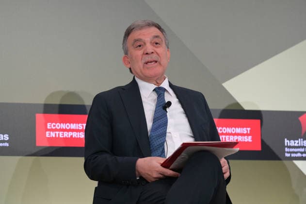 Second day of the 30th Annual Economist Government Roundtable in Athens Former President of Turkey Abdullah Gül speaks during the second day of the 30th Annual Economist Government Roundtable at the Grand Resort Lagonissi in Athens, Greece, on July 9, 2026. Athens Greece Copyright: xNicolasxKoutsokostasxNicolasxKoutsokostasx DSC_202607090566