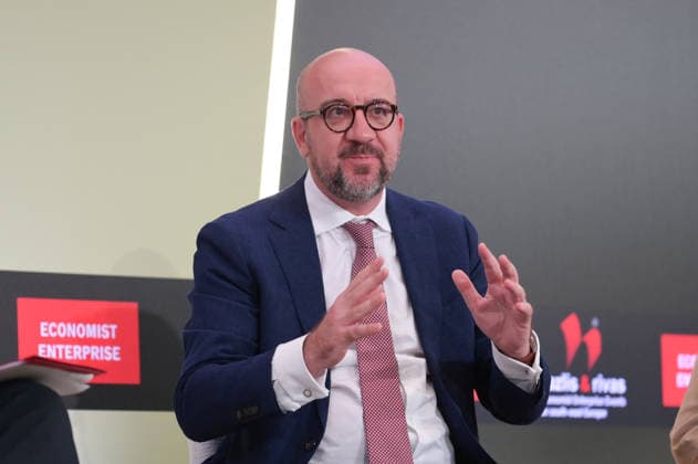Second day of the 30th Annual Economist Government Roundtable in Athens Former President of the European Council Charles Michel speaks during the second day of the 30th Annual Economist Government Roundtable at the Grand Resort Lagonissi in Athens, Greece, on July 9, 2026. Athens Greece Copyright: xNicolasxKoutsokostasxNicolasxKoutsokostasx DSC_202607090660