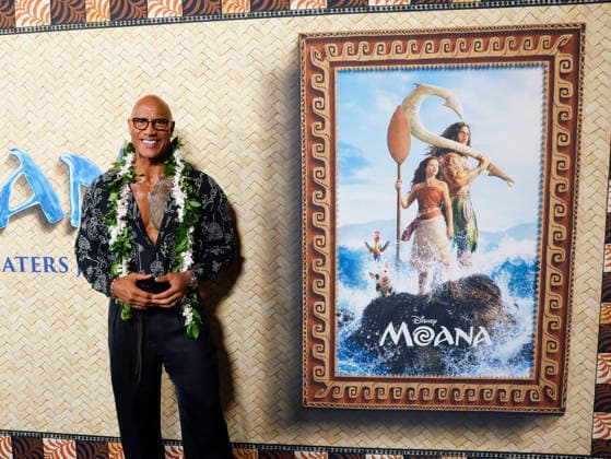 Dwayne Johnson arrives on the red carpet for Disney s Moana New York Screening at United Palace Theater on Thursday, July 9, 2026 in New York City.  NYP20260709102 JOHNxANGELILLO
