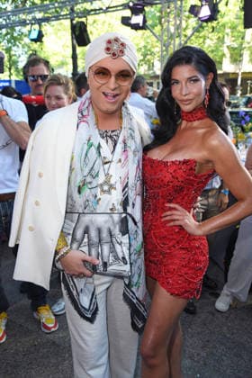 Julian F. M. Stöckel, Micaela Schäfer bei der Restaurant Bellucci La Grande Bellezza Sommerparty in Berlin am 09.07.2026 *** Julian F. M. Stöckel and Micaela Schäfer at the Bellucci La Grande Bellezza summer party in Berlin on July 9, 2026