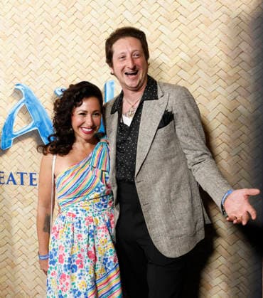 Angie Pontani and Brian Newman arrive on the red carpet for Disney s Moana New York Screening at United Palace Theater on Thursday, July 9, 2026 in New York City.  NYP20260709117 JOHNxANGELILLO
