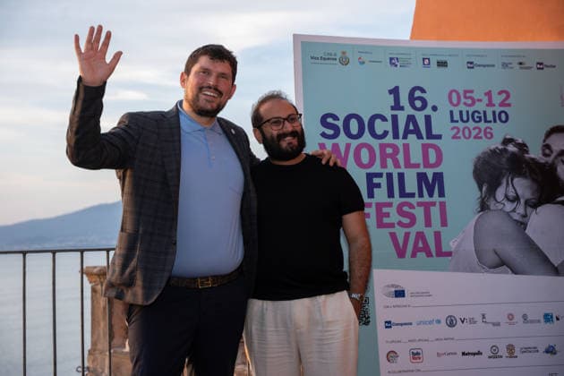 16th Social World Film Festival 2026 in Vico Equense, Italy - 08 Jul 2026 Giuseppe Alessio Nuzzo (L) and Fabio Balsamo (R) attend the 16th Social World Film Festival 2026 Vico Equense Italy Copyright: xAndreaxGulíx xSOPAxImagesx AGULI_SocialWorldFilmFestival2026_04(9)