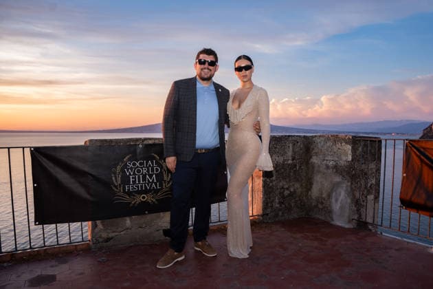 16th Social World Film Festival 2026 in Vico Equense, Italy - 08 Jul 2026 Giuseppe Alessio Nuzzo (L) and Aurora Venosa (R) attend the 16th Social World Film Festival 2026 Vico Equense Italy Copyright: xAndreaxGulíx xSOPAxImagesx AGULI_SocialWorldFilmFestival2026_04(17)