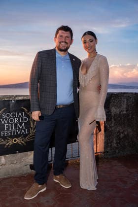 16th Social World Film Festival 2026 in Vico Equense, Italy - 08 Jul 2026 Giuseppe Alessio Nuzzo (L) and Aurora Venosa (R) attend the 16th Social World Film Festival 2026 Vico Equense Italy Copyright: xAndreaxGulíx xSOPAxImagesx AGULI_SocialWorldFilmFestival2026_04(20)