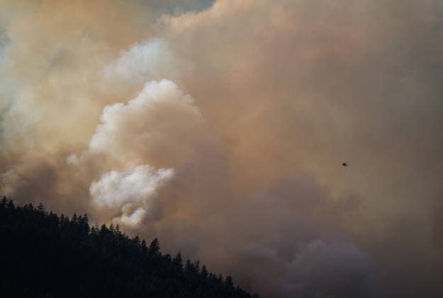 July 9, 2026, Boston Bar, Bc, CANADA: A helicopter is used to survey the Brunswick Creek wildfire in Boston Bar, B.C., on Thursday, July 9, 2026. Boston Bar CANADA  - ZUMAc35_ 20260709_zaf_c35_085 Copyright: xDarrylxDyckx