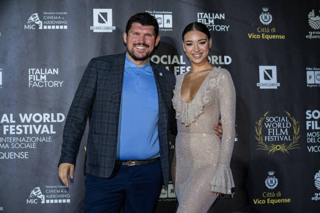 16th Social World Film Festival 2026 in Vico Equense, Italy - 08 Jul 2026 Giuseppe Alessio Nuzzo (L) and Aurora Venosa (R) attend the 16th Social World Film Festival 2026 Vico Equense Italy Copyright: xAndreaxGulíx xSOPAxImagesx AGULI_SocialWorldFilmFestival2026_04(34)