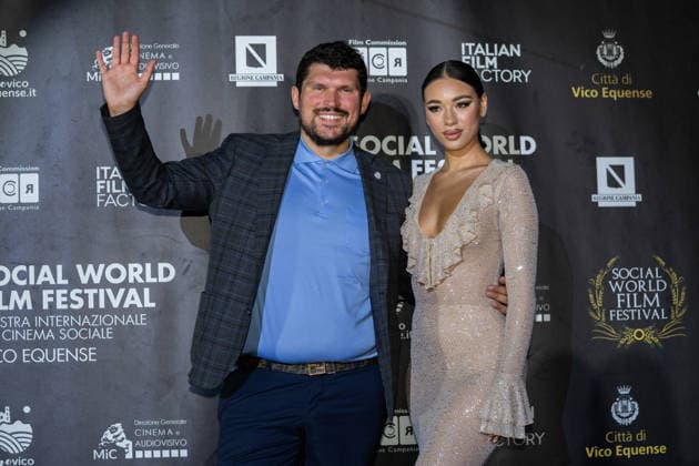 16th Social World Film Festival 2026 in Vico Equense, Italy - 08 Jul 2026 Giuseppe Alessio Nuzzo (L) and Aurora Venosa (R) attend the 16th Social World Film Festival 2026 Vico Equense Italy Copyright: xAndreaxGulíx xSOPAxImagesx AGULI_SocialWorldFilmFestival2026_04(35)