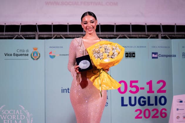 16th Social World Film Festival 2026 in Vico Equense, Italy - 08 Jul 2026 Aurora Venosa attends the 16th Social World Film Festival 2026 Vico Equense Italy Copyright: xAndreaxGulíx xSOPAxImagesx AGULI_SocialWorldFilmFestival2026_04(40)