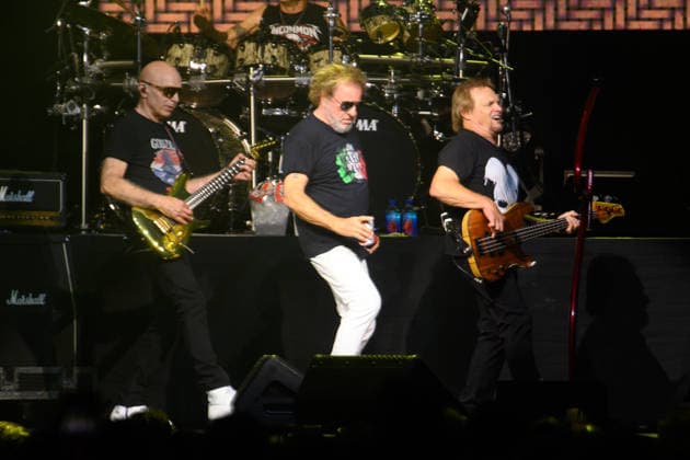Sammy Hagar Performs at British Airways ARC, London, UK - 09 July 2026 (L-R) - Guitarist Joe Satriani, Sammy Hagar and bassist Michael Anthony performs on the first of three nights at British Airways ARC, London, England, UK on Thursday 09 July 2026 as part of his The Best of All Worlds Tour., Credit:Justin Ng Avalon UK, England, London, British Airways ARC  Copyright: xJustinxNgx xAvalonx 1115614990