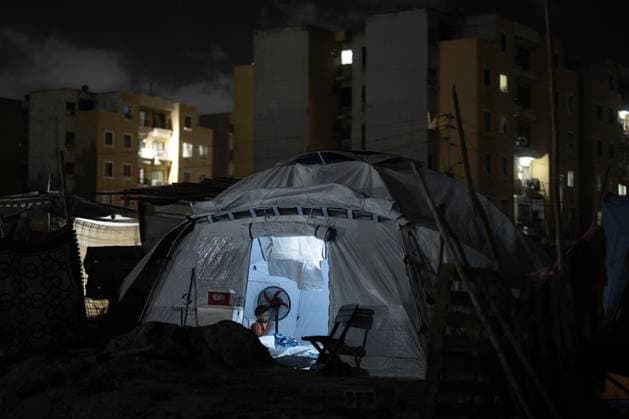 Earthquake survivors continue living in temporary shelters in La Guaira LA GUAIRA, VENEZUELA - JULY 10: A child stays inside a temporary shelter in La Guaira, Venezuela, on July 10, 2026. Residents continue to live in tents after the powerful 7.2 and 7.5 magnitude earthquakes that struck Venezuela in succession on June 24 caused widespread destruction in the coastal city, forcing thousands of people to leave their homes. Cem Tekkesinoglu Anadolu La Guaira Venezuela. Editorial use only. Please get in touch for any other usage.  Copyright: x2026xAnadoluxCemxTekkesinoglux