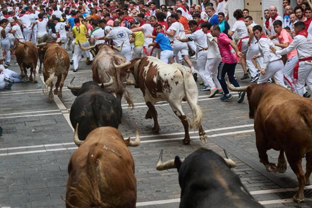 Fourth bull run of the 2026 San Fermín Festival, featuring bulls from the Álvaro Núnez ranch—the fourth bull run of the 2026 San Fermín Festival, on July 10, 2026, in Pamplona, Navarre, Spain. This year, bulls from the Álvaro Núnez ranch will headline the fourth running of the San Fermín Festival in Spain.  Copyright: xEduardoxSanzx 7656814