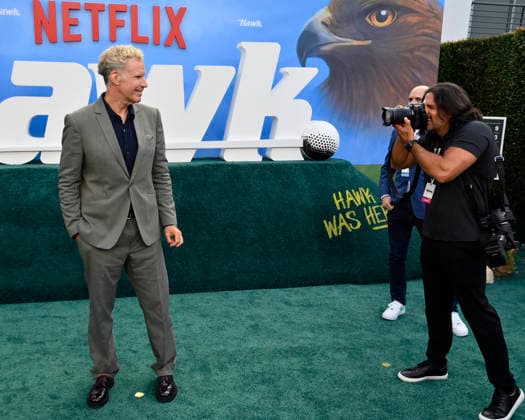 Cast member Will Ferrell attends the premiere of the Netflix sport comedy TV series The Hawk at the Directors Village in the Westwood section of Los Angeles on Thursday, July 9, 2026. Storyline Follows Lonnie Hawkins, 2004 s top golfer, as he struggles to recapture his magic late in his career, refusing to believe he s anything other than one stroke away from golf s greatest comeback.  LAP2026070907 JIMxRUYMEN