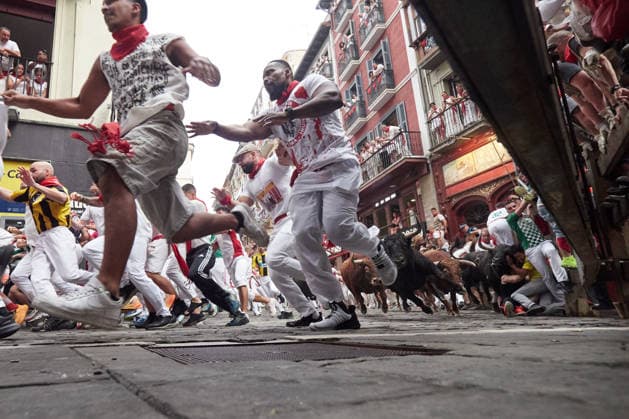 Fourth bull run of the 2026 San Fermín Festival, featuring bulls from the Álvaro Núnez ranch—the fourth bull run of the 2026 San Fermín Festival, on July 10, 2026, in Pamplona, Navarre, Spain. This year, bulls from the Álvaro Núnez ranch will headline the fourth running of the San Fermín Festival in Spain.  Copyright: xEduardoxSanzx 7656829